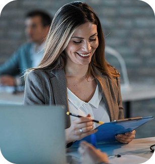 Professional team in modern office