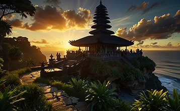 Uluwatu Temple on cliff