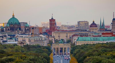 Brandenburg Gate and Berlin skyline