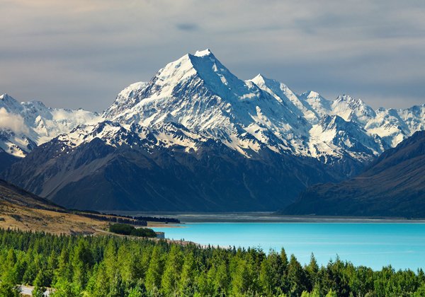Aoraki/Mount Cook with alpine lakes