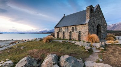Lake Tekapo and Church of the Good Shepherd