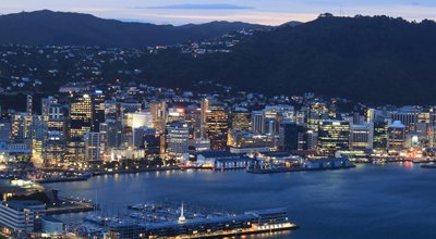Wellington waterfront and hills