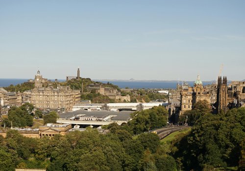 Edinburgh Castle overlooking the city