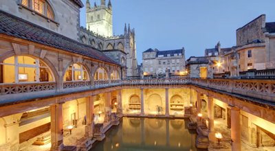 Roman Baths and Georgian architecture in Bath