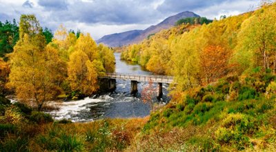 Scottish Highlands glen and loch