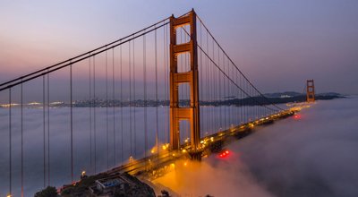 Golden Gate Bridge in fog