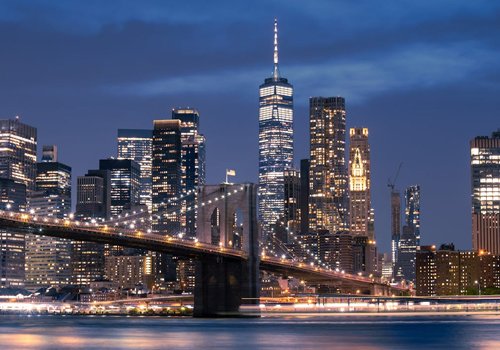 New York City skyline and bridges