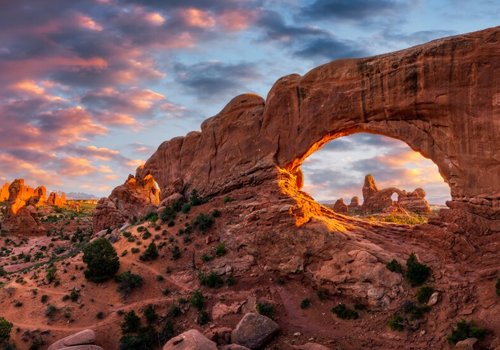 Southwest road trip through red rock arches