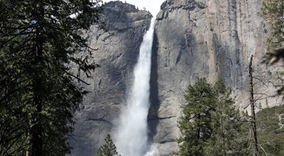 Yosemite Valley granite cliffs and waterfalls